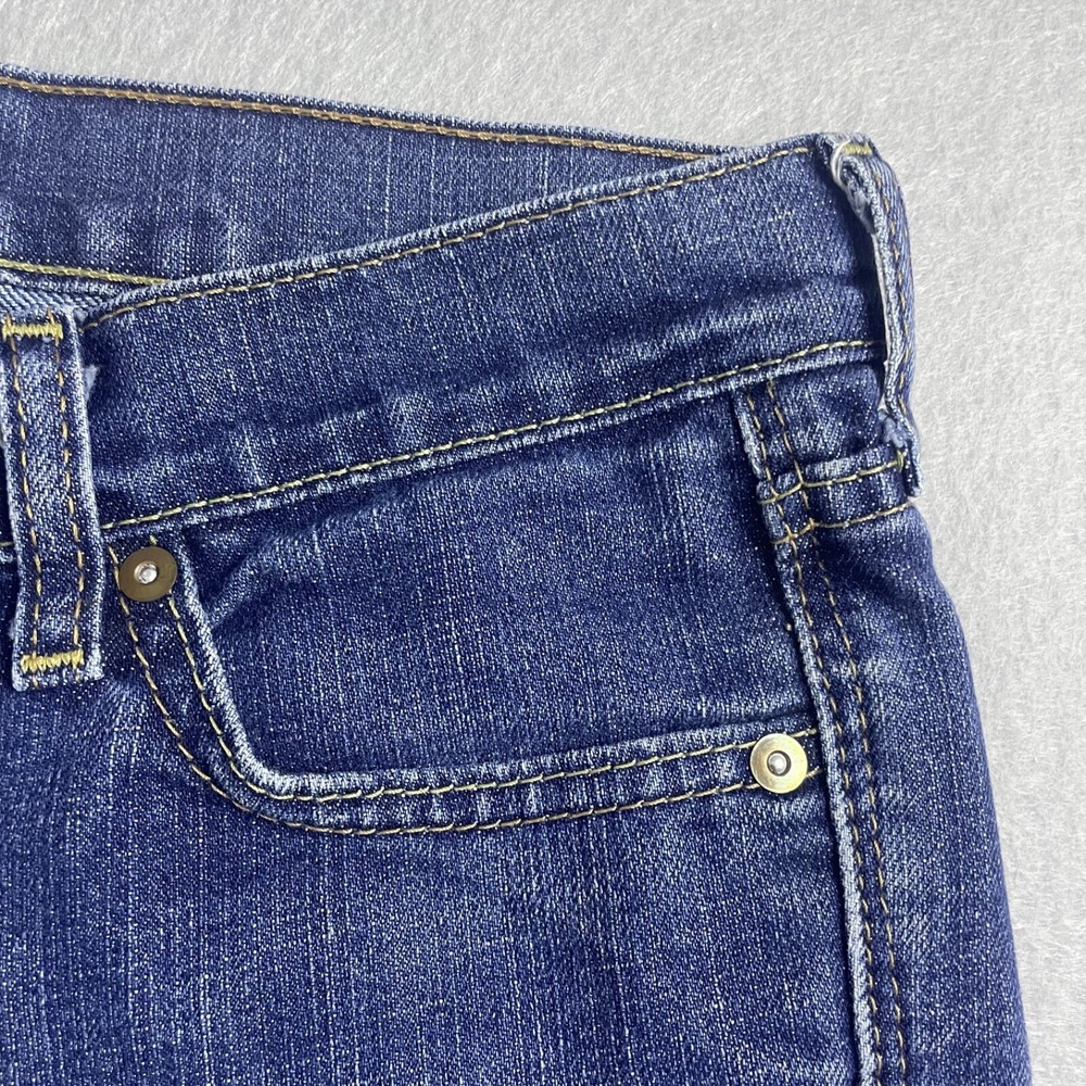 The Diva Denim Jean‎ Shorts Size 6 Reg Frayed Hem Blue Casual Everyday - Picture 6 of 11